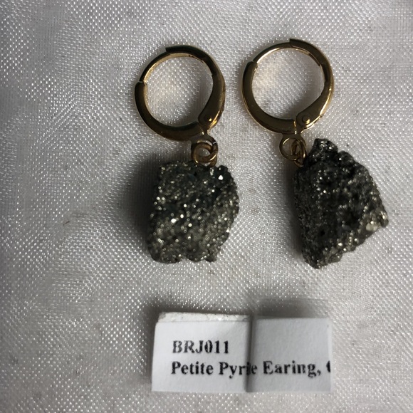Pyrite Mini Huggie Earrings - Picture 5 of 5